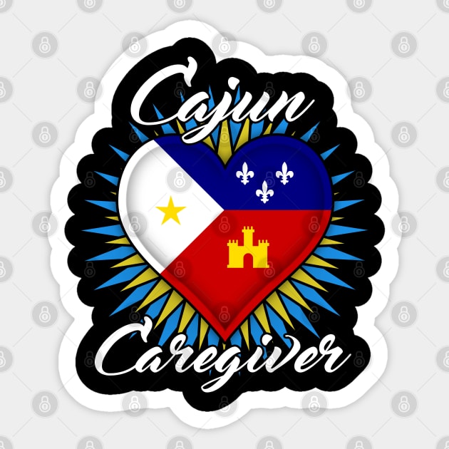 Cajun Caregiver (white font) Sticker by WCN Store